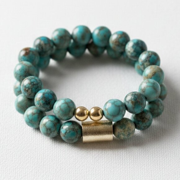 Imperial Jasper Beaded Bangles Bracelets Stretchy - Picture 1 of 6